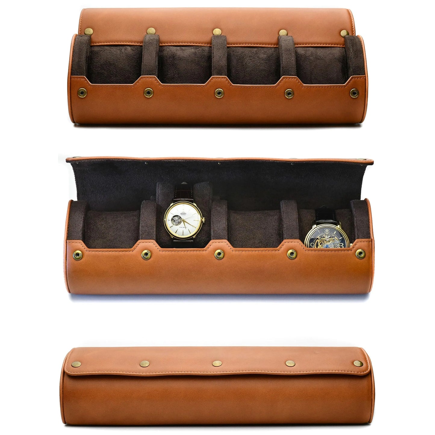 Estuche de viaje para relojes, organizador de relojes estilo masculino