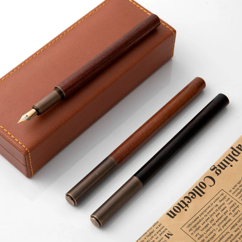 Pluma estilográfica de madera para oficina, negocios
