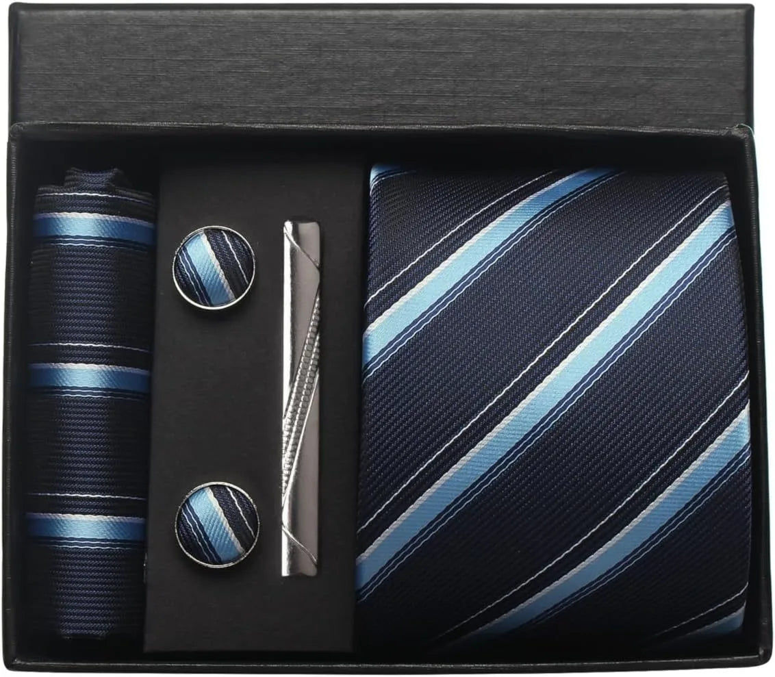 Corbatas clásicas para hombre en caja de regalo, corbata de negocios