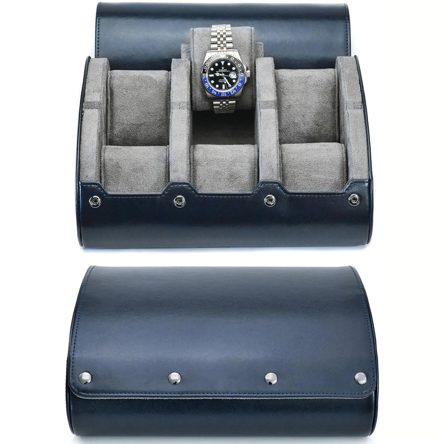 Estuche de viaje para relojes, organizador de relojes estilo masculino