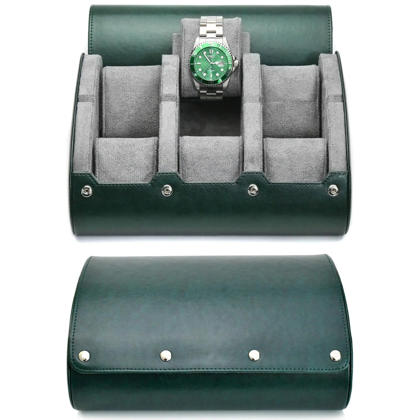 Estuche de viaje para relojes, organizador de relojes estilo masculino
