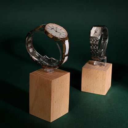 Expositor de relojes de madera de nogal, organizador de relojes, estante para exhibición de relojes