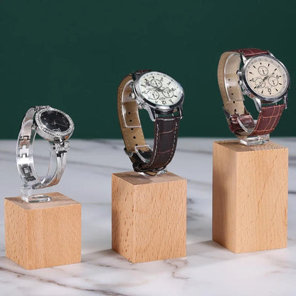 Expositor de relojes de madera de nogal, organizador de relojes, estante para exhibición de relojes