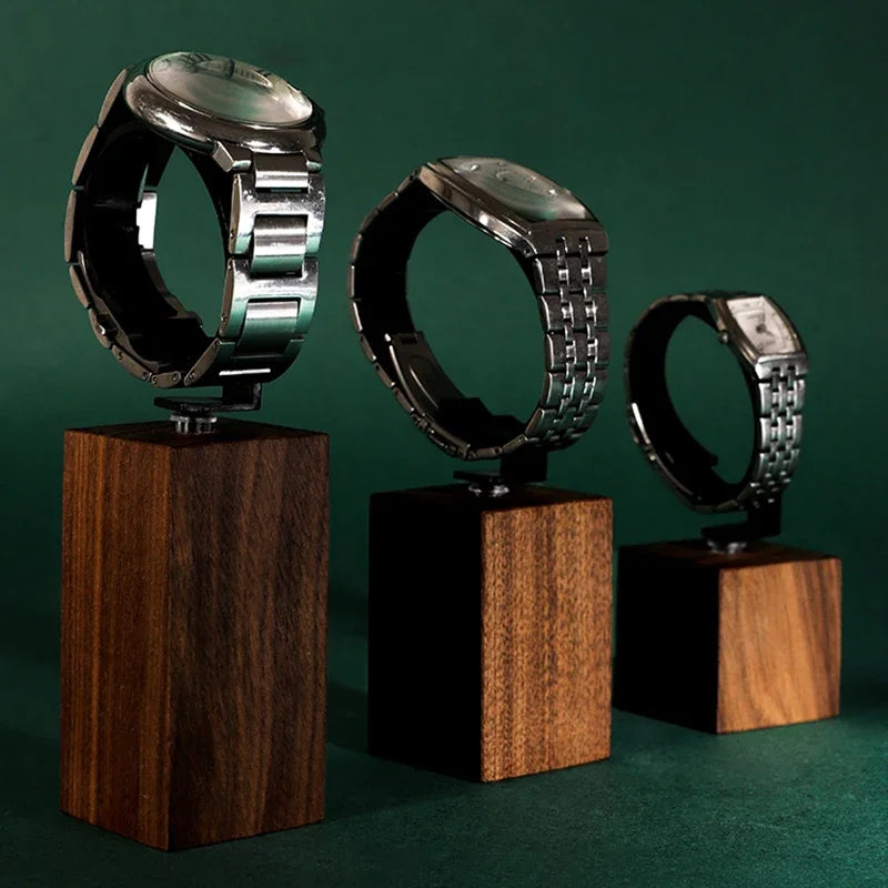 Expositor de relojes de madera de nogal, organizador de relojes, estante para exhibición de relojes