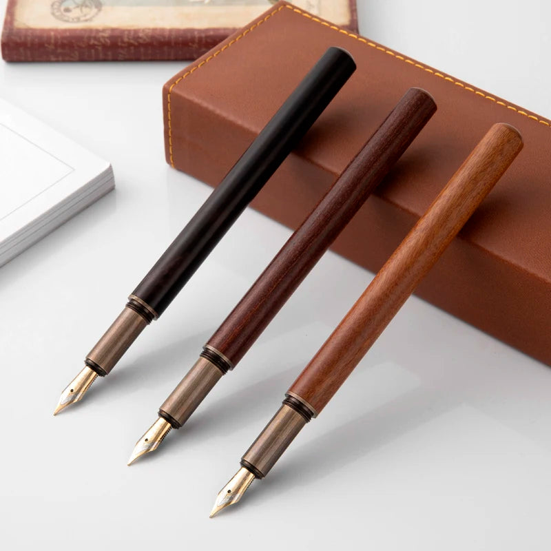 Pluma estilográfica de madera para oficina, negocios