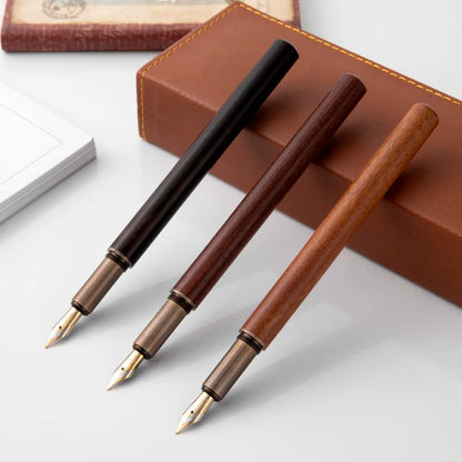 Pluma estilográfica de madera para oficina, negocios