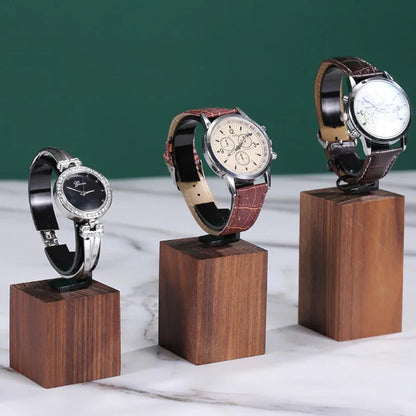 Expositor de relojes de madera de nogal, organizador de relojes, estante para exhibición de relojes